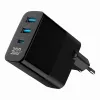 Carregador Gembird TA-UC-PDQC30LCD-BK-02 para dispositivos móveis universal preto AC carregamento rápido interior