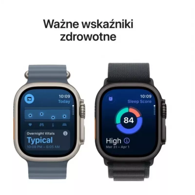 Watch Ultra 3 GPS + Cellular 49mm caixa de titânio Natural com Alpine Loop azul-claro - Medium