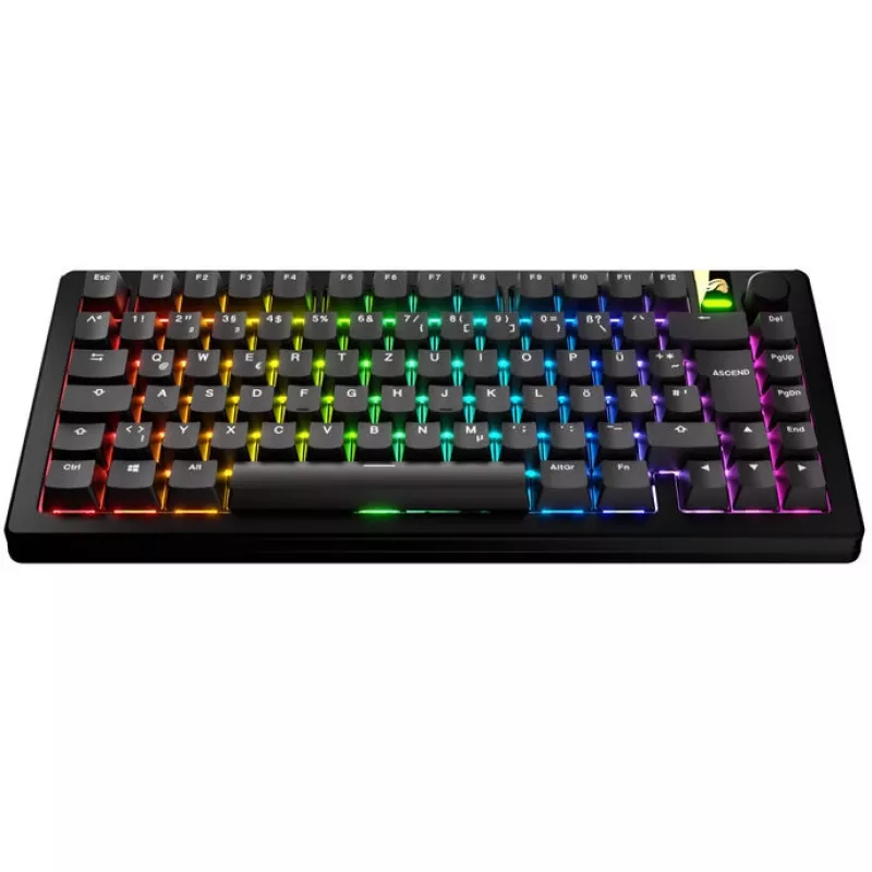 Teclas GLORIOUS GPBT Basics — conjunto de teclas PBT, layout DE-ISO, preto