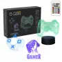 Lâmpada LED de mesa MANTA SNL122RGB decoração de luz 3D RGB, RGB com mudança de cor, alimentação USB