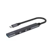 Hub de interface USB 3.0 4 portas SAVIO AK-71 com host USB-C, 5000 Mbit/s, garantia 2 anos