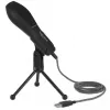 Microfone condensador USB com suporte de mesa - ideal para gaming, Skype e canto