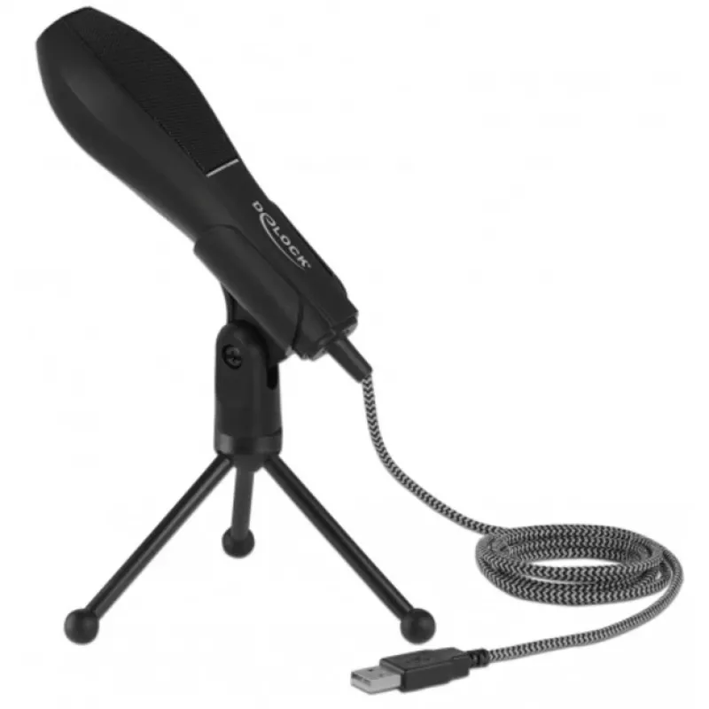 Microfone condensador USB com suporte de mesa - ideal para gaming, Skype e canto