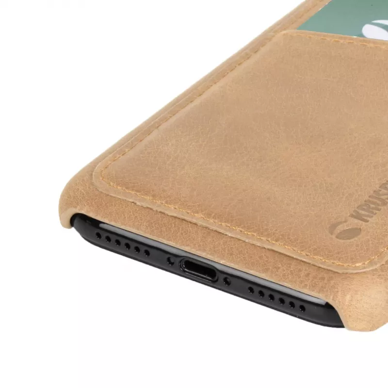 Capa Krusell Sunne 2-Karten-Cover iPhone XS Max 16,5 cm bege
