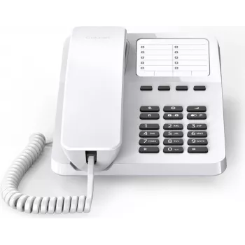 Gigaset DESK 400 - Telefone analógico - Auscultador com fios - 10 entradas - Branco (S30054-H6538-R102)
