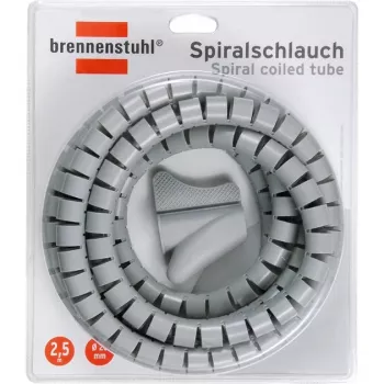 Organizador de cabos Brennenstuhl espiral L= 2,5 m, Ø= 20 mm, cinzento