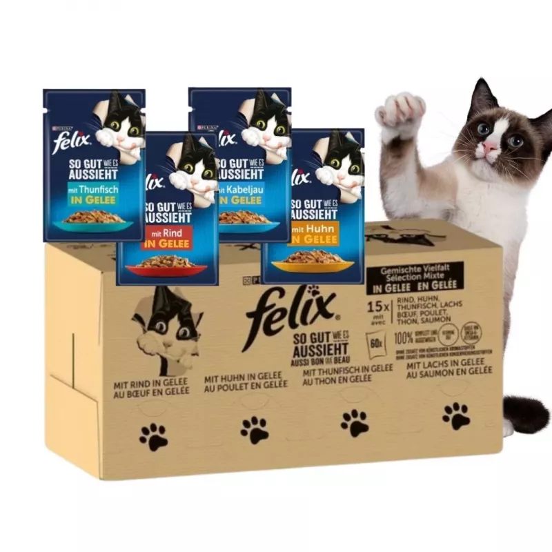 Purina Felix MIX comida húmida para gatos, 120 x 85 g