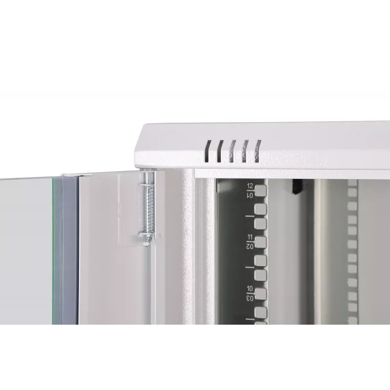 Rack para montagem na parede DIGITUS Dynamic-N 12U 600x600 mm IP20, fechadura com chave, gestão de cabos, desmontado