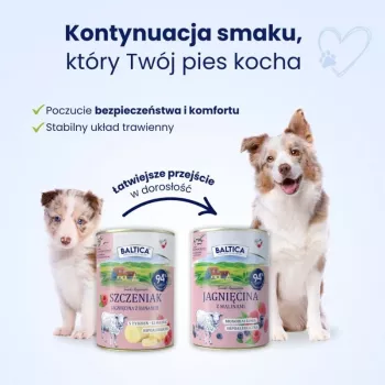 BALTICA Sabores Regionais Puppy Borrego com Banana - Comida húmida para cães - 400g