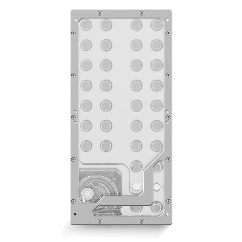 Distroplate ek water blocks EK-QuantumX Loophole D5 PWM prateado — placa distribuidora para bomba D5, superfície prateada