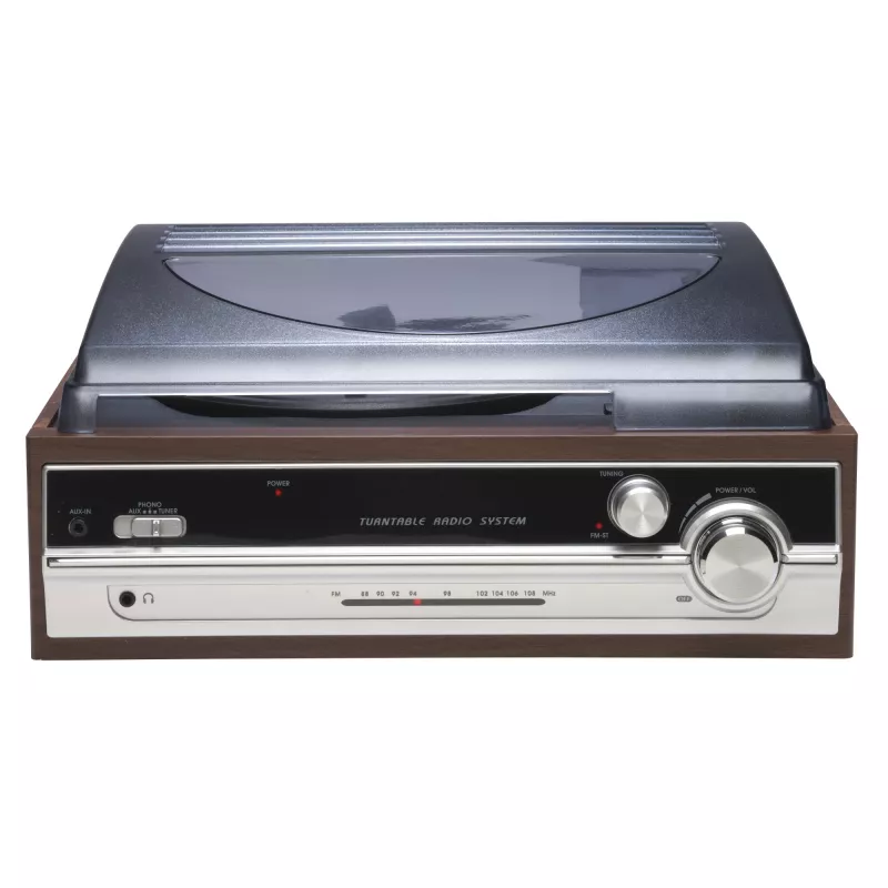 Gira-discos retro Denver VPR-190MK2 com rádio e altifalantes incorporados