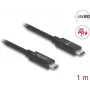 Cabo USB DeLOCK 81211 1 m USB-C preto 80 Gbit/s