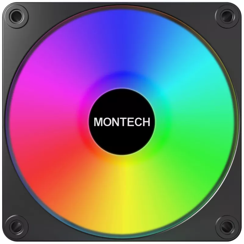 Módulo de ventoinhas para caixa de computador Montech GF120R V2 ARGB 12 cm preto 3 unidades