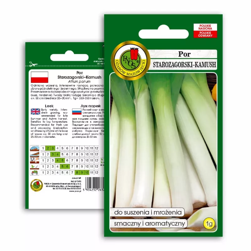 PNOS alho-francês Starozagorski Kamush sementes de hortícolas, 1 g