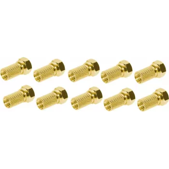 Conector coaxial tipo F ShiverPeaks BS85008-10AG ficha 10 unid.