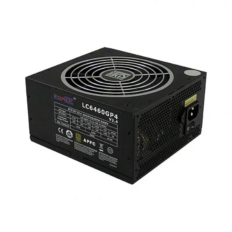 LC Power GP4 Series LC6460GP4 V2,4 - fonte de alimentação (interna) - ATX12V 2,4 - 80 PLUS Gold - 460 Watt - PFC ativo (LC6460GP4)