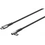 Goobay | 64659 Cabo têxtil USB-C para USB-C com fichas metálicas, 1 m | USB-C para USB-C