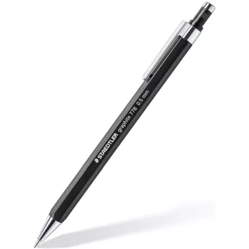 Lapiseira mecânica Staedtler 778 05-9, 0,5 mm, corpo hexagonal, preto, mina preta