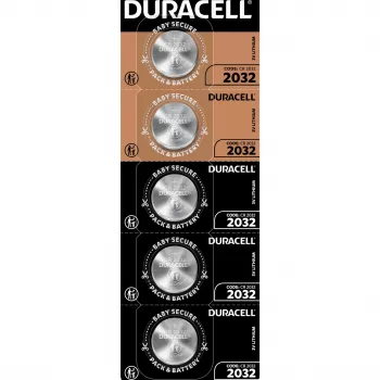 Pilha botão Duracell CR2032 3,0V lítio — pack de 5
