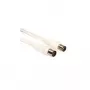 Cabo de ligação de antena Wentronic Goobay, branco, 10 m - Ficha IEC/coaxial para conector fêmea IEC/coaxial (11514)