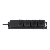 Tomada de extensão Brennenstuhl IP44 4 tomadas preto 2,0m H07RN-F 3G1,5 - Cabo de extensão - AC 230 V - Saídas: 4 - 2 m (1159960)
