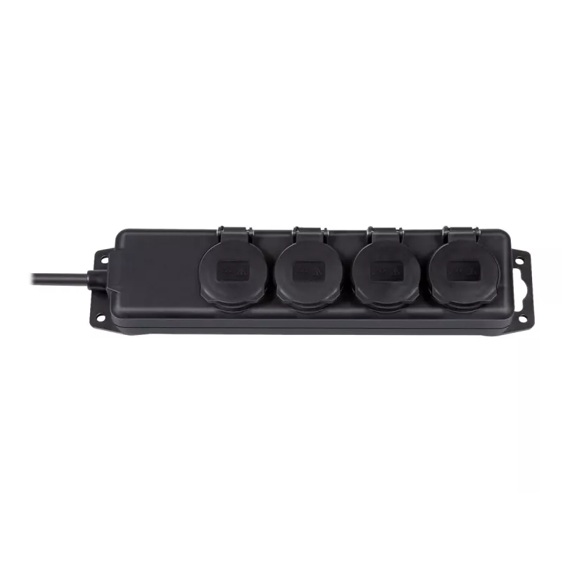 Tomada de extensão Brennenstuhl IP44 4 tomadas preto 2,0m H07RN-F 3G1,5 - Cabo de extensão - AC 230 V - Saídas: 4 - 2 m (1159960)