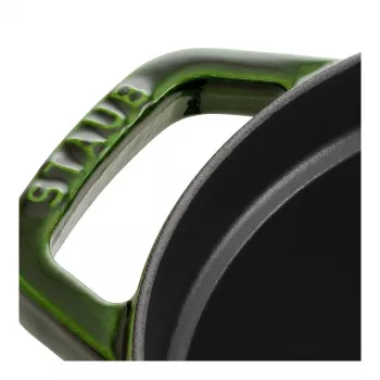 Staub La Cocotte 33 cm assadeira oval de ferro fundido, verde manjericão