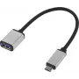 Renkforce RF-4888284 Cabo USB 0,15 m 3.2 Gen 1 (3.1 Gen 1) USB-C USB-A Preto - Prateado (RF-4888284)