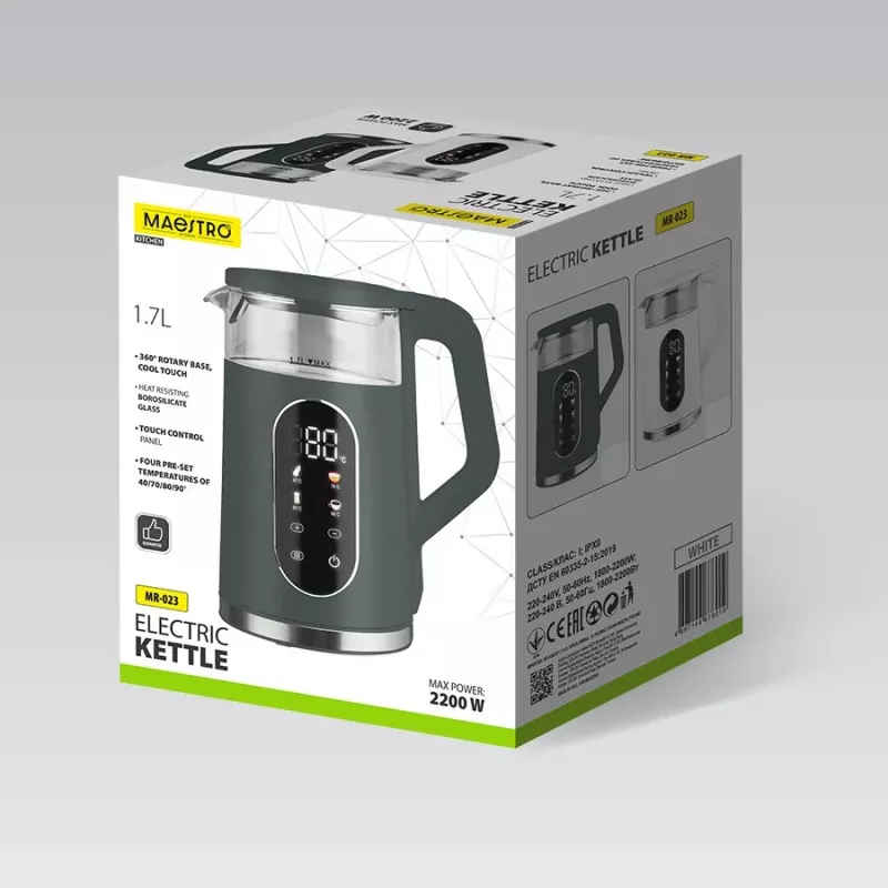 Chaleira elétrica Maestro MR-023 verde 1,7 L 2220 W