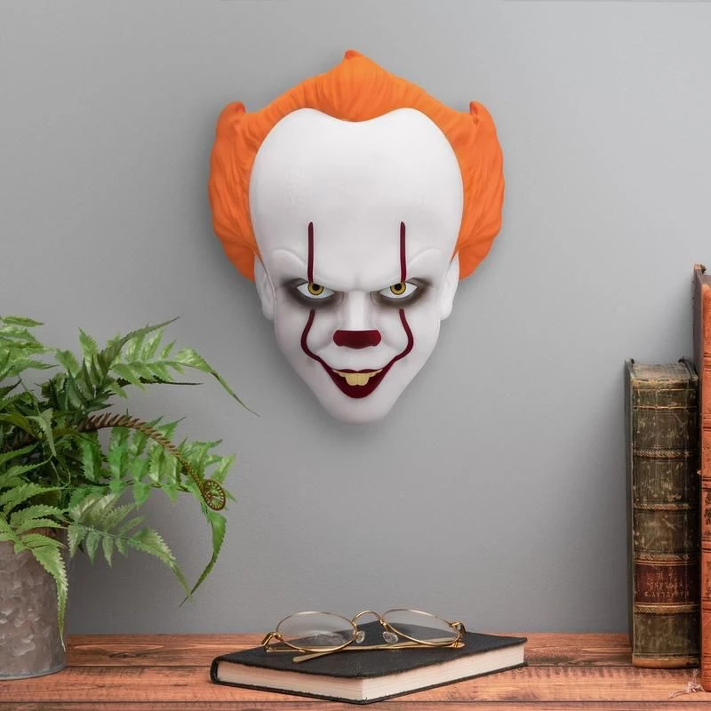 Candeeiro de mesa Paladone máscara luminosa PP11207ITV2 Pennywise LED, candeeiro temático em forma de máscara