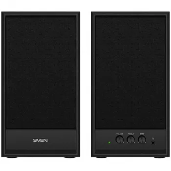 Altifalante multimédia SVEN SPS-702 (estéreo, 40W, 40Hz-22Hz, pele preta)