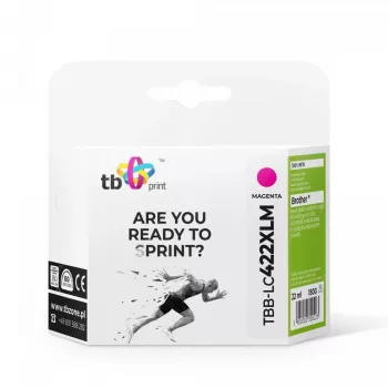 Tinta para Brother MFC-J5340DW TBB-LC422XLM 100% nova magenta