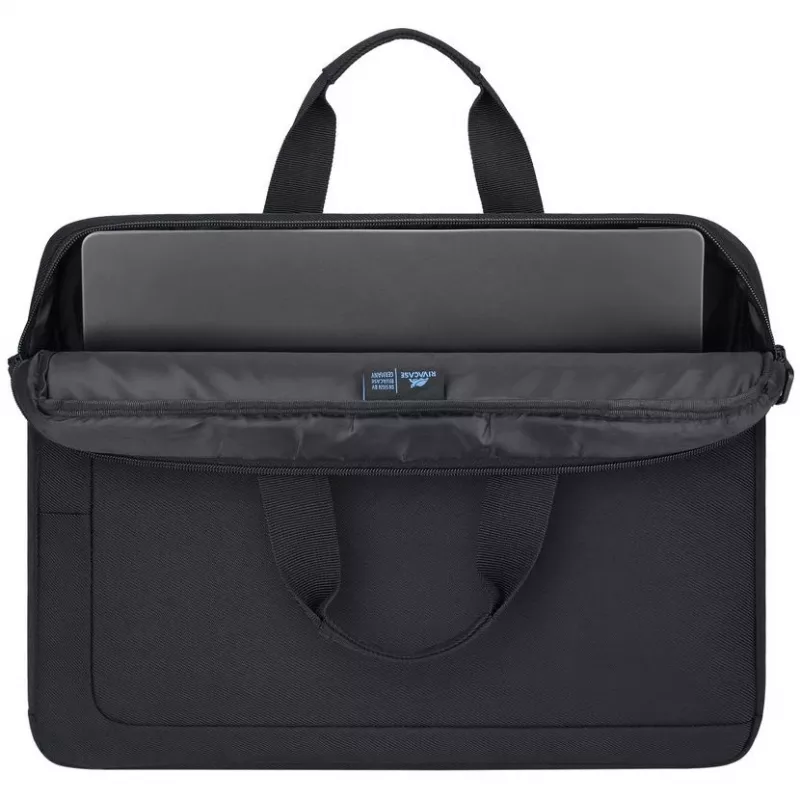 Pasta Rivacase 8036 40,6 cm 16 polegadas preto com pega e alça de ombro