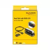 Dissipador de calor DELOCK 18460 para M.2 SSD 2280 — alumínio/cobre, RGB 5V, preto