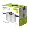 Panela Maestro MR-3530-24 aço inoxidável 24 cm, 5,5 L, pegas rebatíveis, tampa de vidro