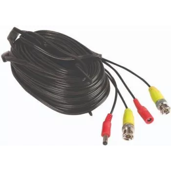 Cabo coaxial Yale HD BNC 18m preto ficha BNC