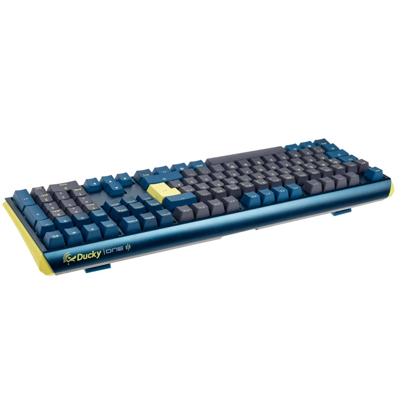 Teclado gaming Ducky One 3 Daybreak RGB USB alemão preto azul verde