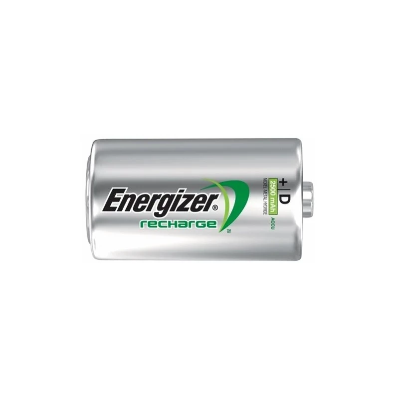 Pilha recarregável NiMH Energizer D 2500mAh - pack de 2
