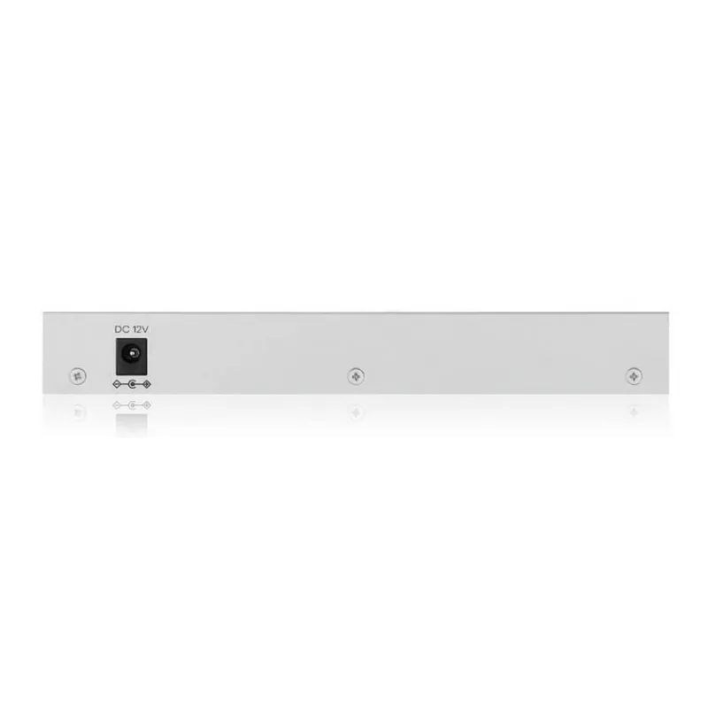 Switch gerido L2 Gigabit Zyxel GS1200-10v3 — 8x Gigabit (10/100/1000), 20 Gbps, MAC 4000, secretária, cinzento