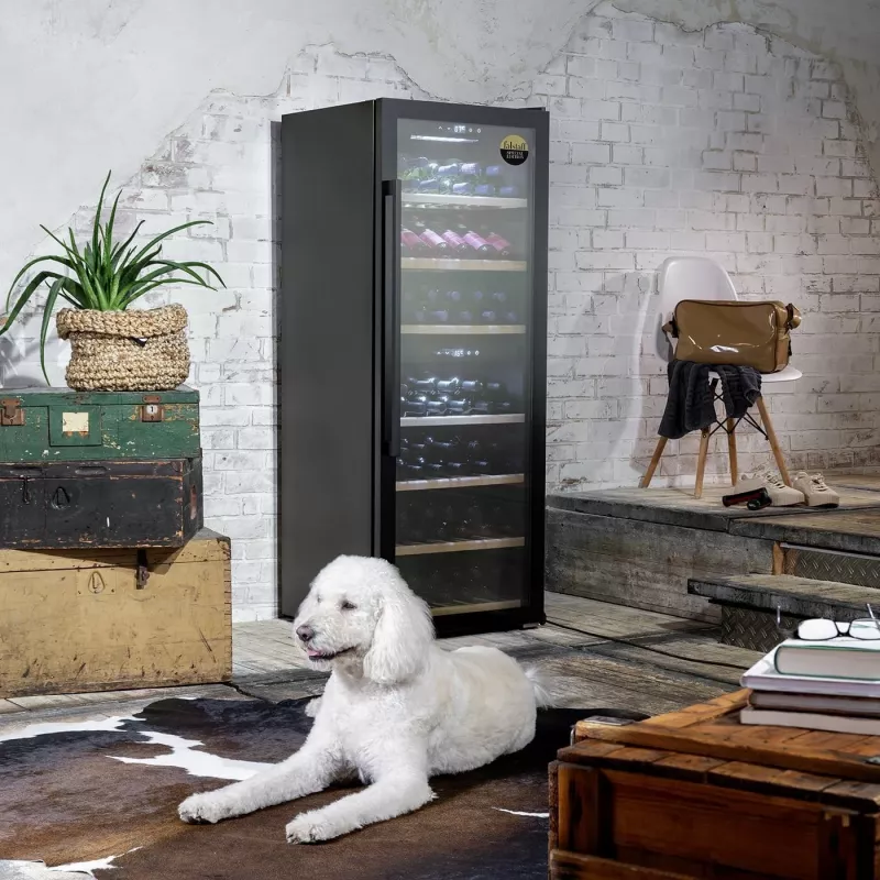 Caso | Garrafeira inteligente | WineExclusive 126 | Classe de eficiência energética G | Garrafeira | Vertical | Capacidade de garrafas 126 garrafas | Tipo de refrigeração tecnologia de compressor | Preto