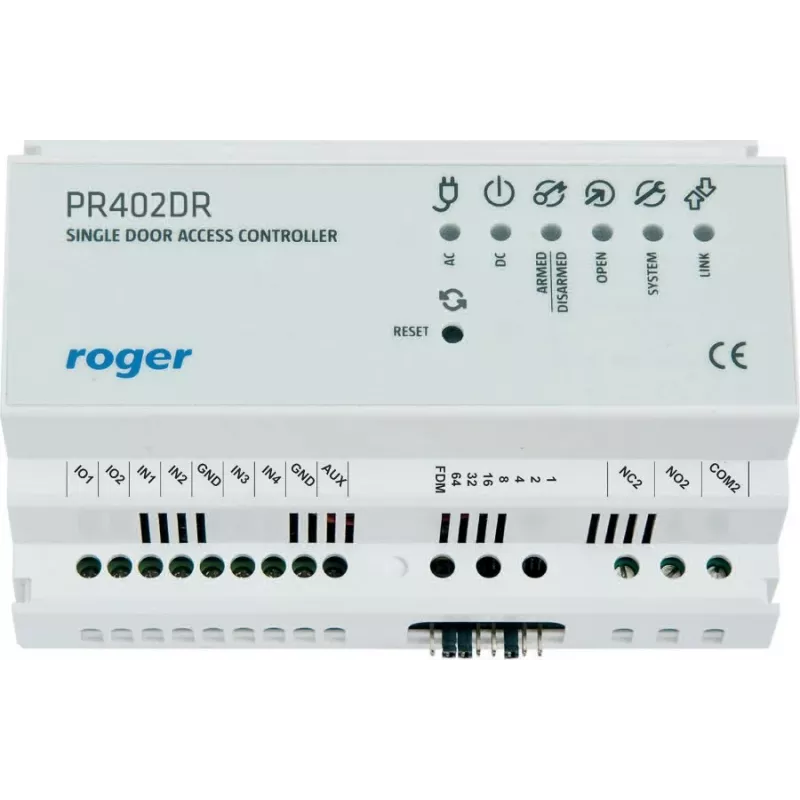 Controlador de acesso RoGer PR402DR 9050 – unidade de controlo de acesso com funções de segurança avançadas