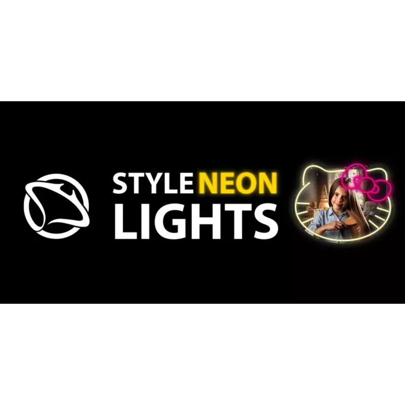 Luz de espelho LED Neon MANTA MASNL129WH — gato com laço, destaque neon decorativo