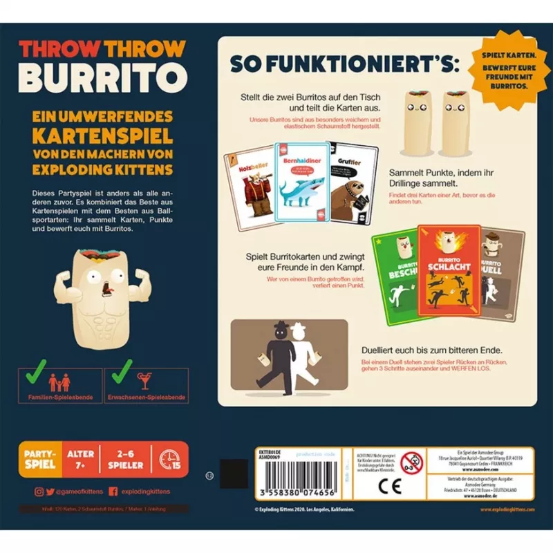 Throw Throw Burrito jogo de tabuleiro