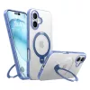 Capa protetora Torras Ostand Spin para iPhone 16 – azul, perfil fino, compatível com carregamento sem fios