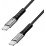 Cabo LogiLink USB-C® USB 3.2 Gen2x2 ficha USB-C® 2,00 m preto com LED, 4K UHD, ficha reversível CU0444 (CU0444)