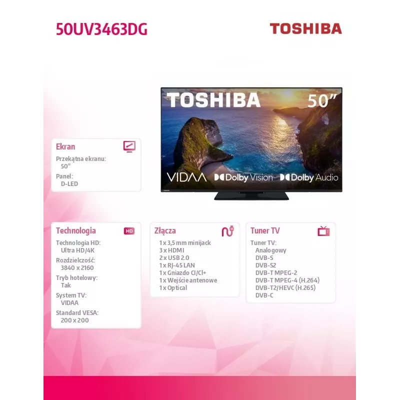 TV LED 50 polegadas 50UV3463DG