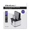 Qoltec 50309 Dock para HDD SSD 2.5 3.5 | SATA III | USB 3.0 | Super Speed 5 Gb/s | com função de clonagem