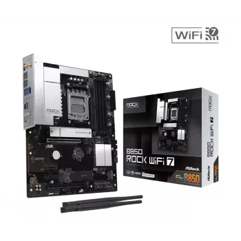 Placa-mãe ASRock B850 Rock WiFi 7, socket AMD AM5, ATX, DDR5, Wi-Fi 7