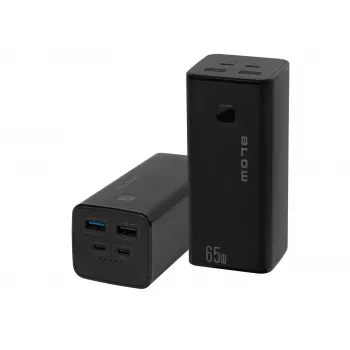 Powerbank portátil BLOW PB20G 20000mAh PD 65W, entrada/saída USB-C, 2 saídas USB-A, preto