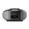Leitor de rádio JVC RC-E444B preto com leitor de CD e sintonizador FM